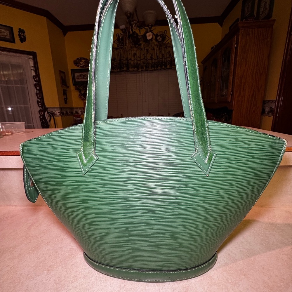 Authentic Louis Vuitton Green Epi St Jacques Tote Bag Pre -owned